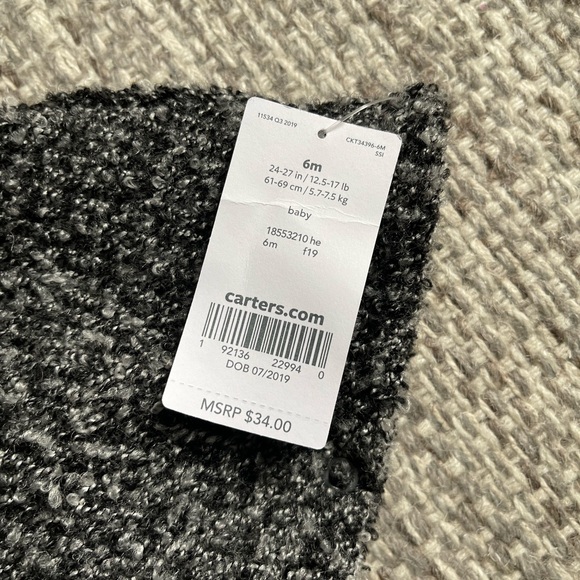 Carter’s NEW girls winter Shawl poncho cape size 6mo hood fleece baby outdoor - Picture 3 of 8